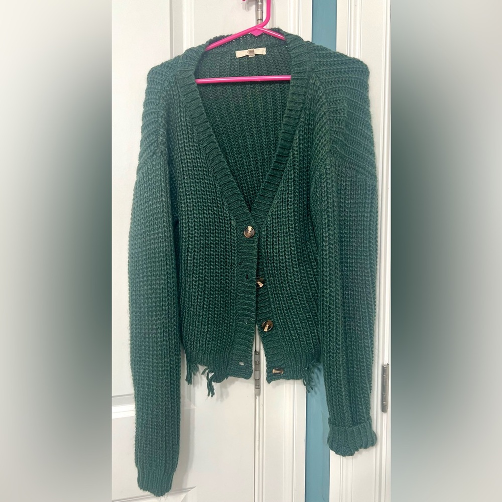 Chelsea & Violet Forest Green Cardigan
